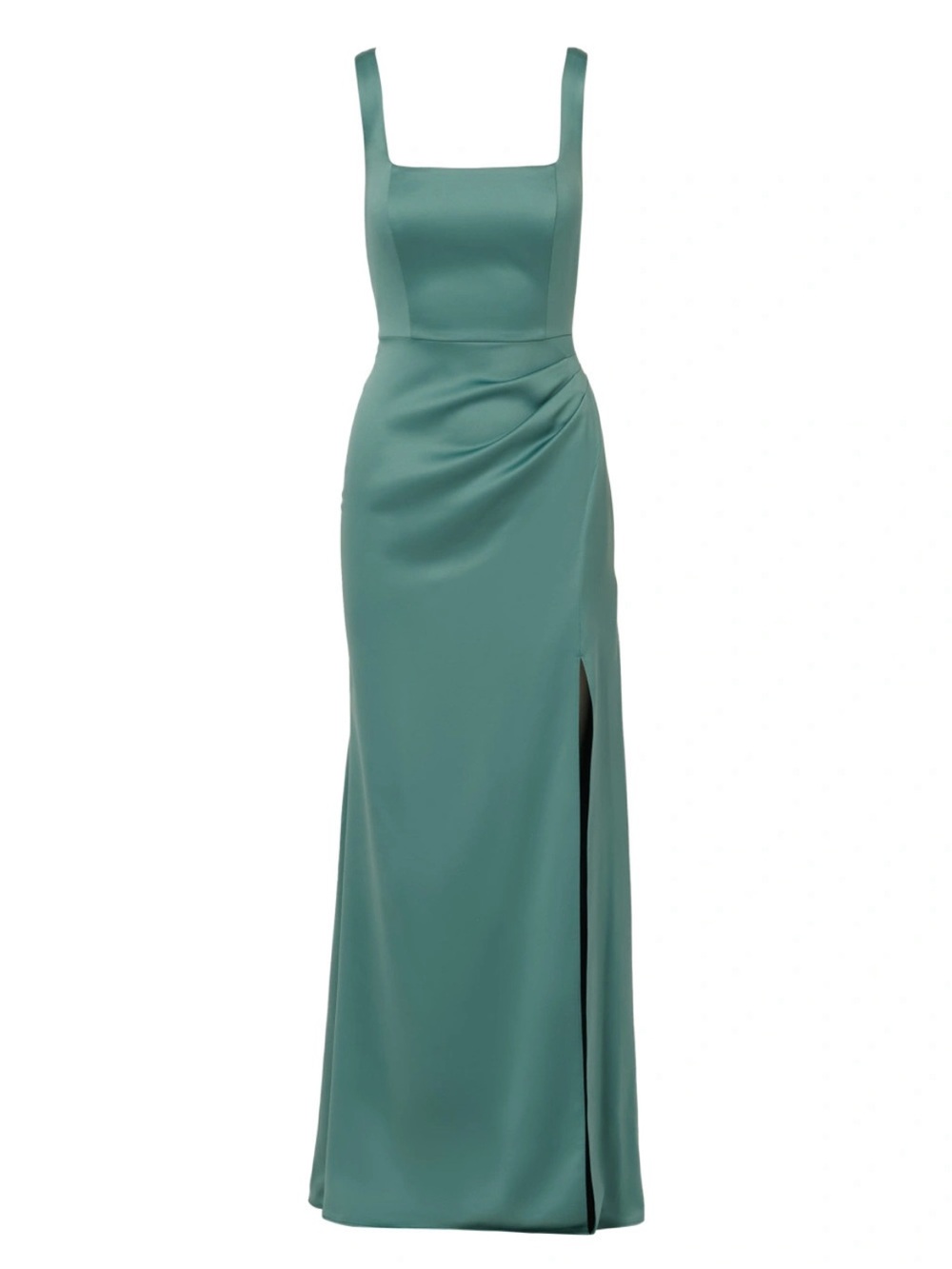 NWT Adrianna Papell Women’s Sleeveless Satin Crepe Gown Square Neck Evening Gown